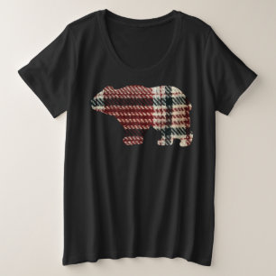 Cute Mama bear design mothers day gift black Plus Size T-Shirt