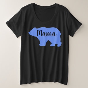 Cute Mama bear design mothers day gift black Plus Size T-Shirt