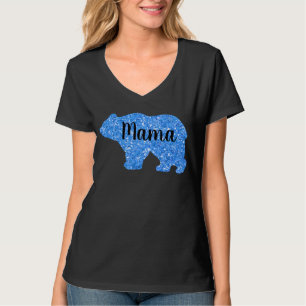 Cute Mama bear design mothers day gift black T-Shirt
