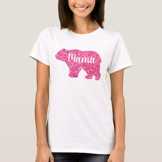 Cute Mama bear design mothers day gift T-Shirt (Front)