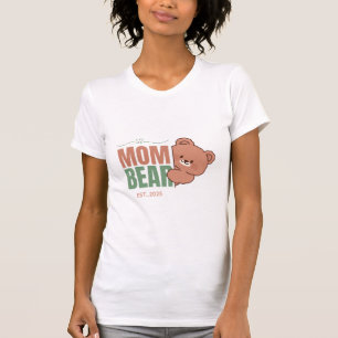Cute Mama Bear Pastel Typography Art T-Shirt