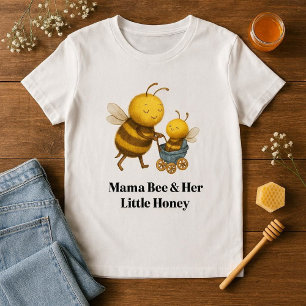 Cute Mama Bee & Her Little Honey Mother's Day  Tri-Blend Shirt