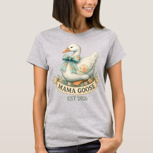 Cute Mama Goose Vintage Farm Animal Mom Goose T-Shirt