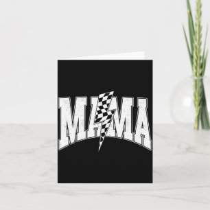 Cute Mama Lightning Chequered Mum Women Mothers Card