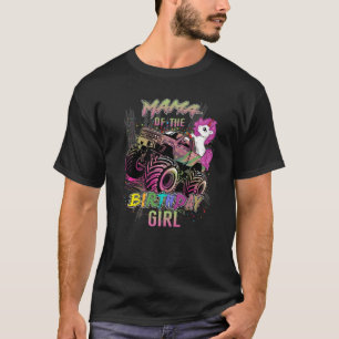 Cute Mama Of A Monster Truck Girl Birthday Girl Un T-Shirt