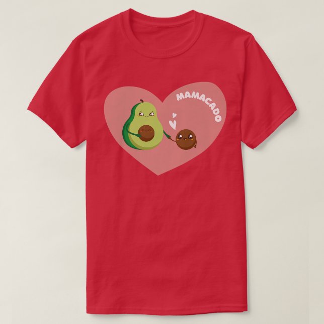 Cute Mamacado Adorable Pregnant Funny Pregnancy Av T-Shirt (Design Front)