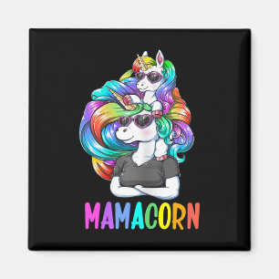 Cute Mamacorn Fun Unicorn Mothers Day Rainbow Colo Magnet
