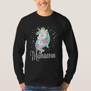 Cute Mamacorn Unicorn Costume Mummy Baby Mother's  T-Shirt