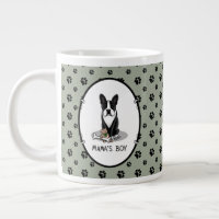Cute Mama's Boy Boston Terrier (black)