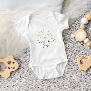 Cute Mama's Sunshine Personalised Baby Bodysuit