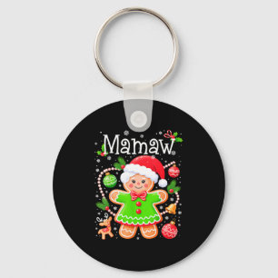 Cute Mamaw Gingerbread Family Matching Christmas C Key Ring