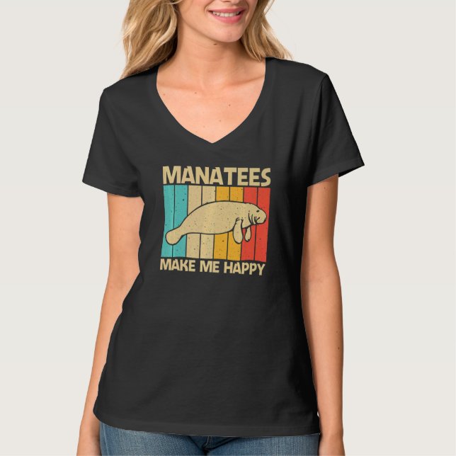 Cute Manatee For Men Women Sea Cow Dugong Manatee  T-Shirt (Front)