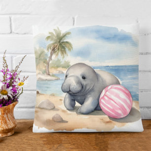 Cute Manatee Girls Cushion