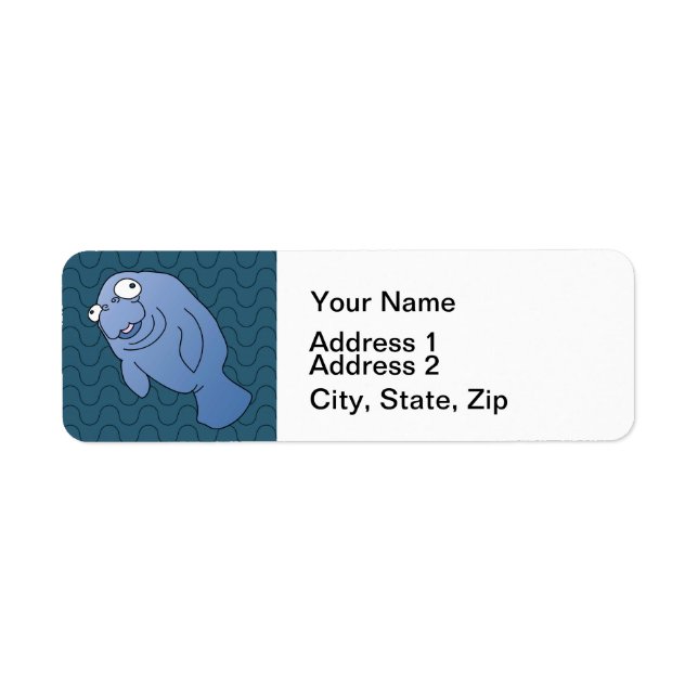Cute Manatee Hugger Cartoon Animal (Front)
