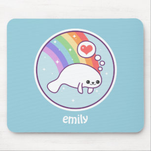 Cute Manatee Mouse Pad