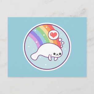 Cute Manatee Postcard