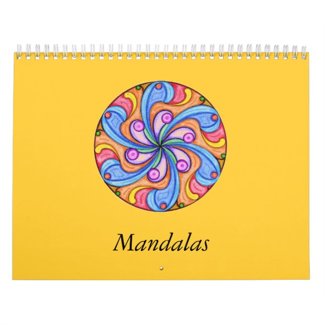 Cute mandala colouring book Calendar (Cover)