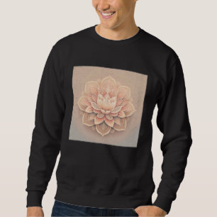 Cute Mandala Lotus Flower Illustration Unique Wome Sweatshirt