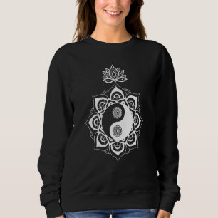 Cute Mandala Yin Yang Geometry Spiritual Graphic Sweatshirt