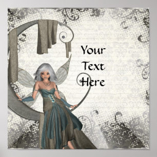 Cute manga fairy poster