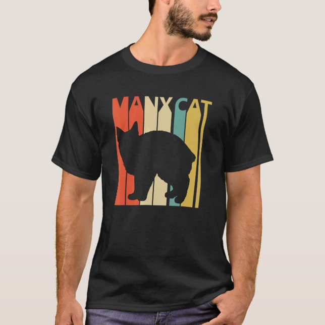 Cute Manx Cat T-Shirt (Front)