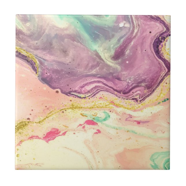 Cute Marble Abstract Pattern Tile (Front)