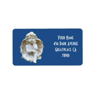 Cute Marble Baby Angel Address Lable Label
