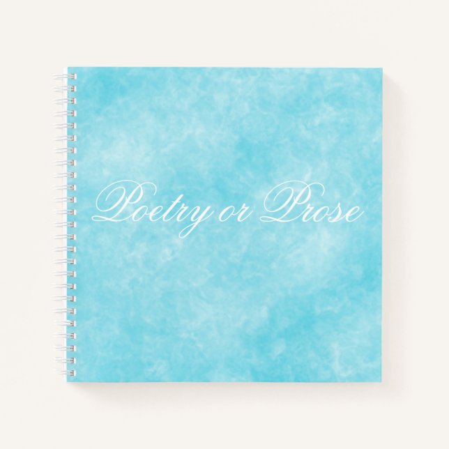 Cute Marble Poetry or Prose Spiral Notebook (Front)