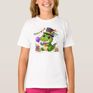 Cute Mardi Gras alligator T-Shirt