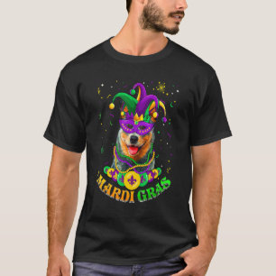 Cute Mardi Gras Australian Cattle Dog Dad Dog Mom T-Shirt