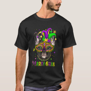 Cute Mardi Gras Carnival French Bulldog Dog Mardi  T-Shirt