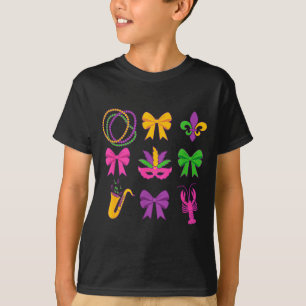 Cute Mardi Gras Coquette Bows T-Shirt