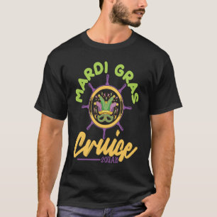 Cute Mardi Gras Cruise Squad Family Vacation on Bo T-Shirt