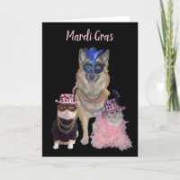 Cute Mardi Gras Dog and Cats
