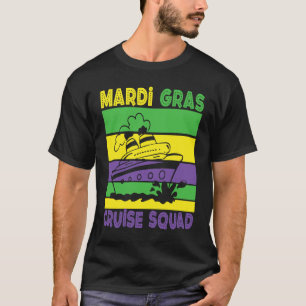 Cute Mardi Gras Family Cruise Squad Vacation on Bo T-Shirt