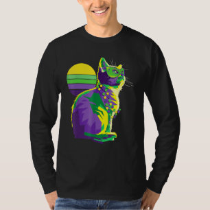 Cute Mardi Gras Kitten New Orleans Cat Owner T-Shirt