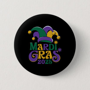 Cute Mardi Gras Mask Fun 2025 6 Cm Round Badge