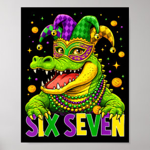 Cute Mardi Gras Six Seven Bruh Poster