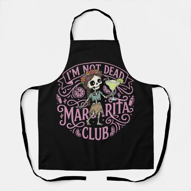 Cute Margarita  Skelton Apron (Front)