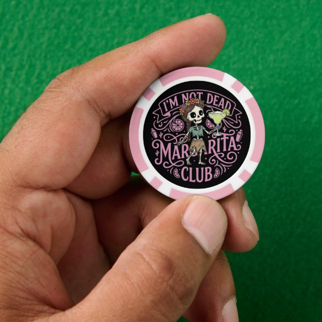 Cute Margarita  Skelton Poker Chips (Hand)