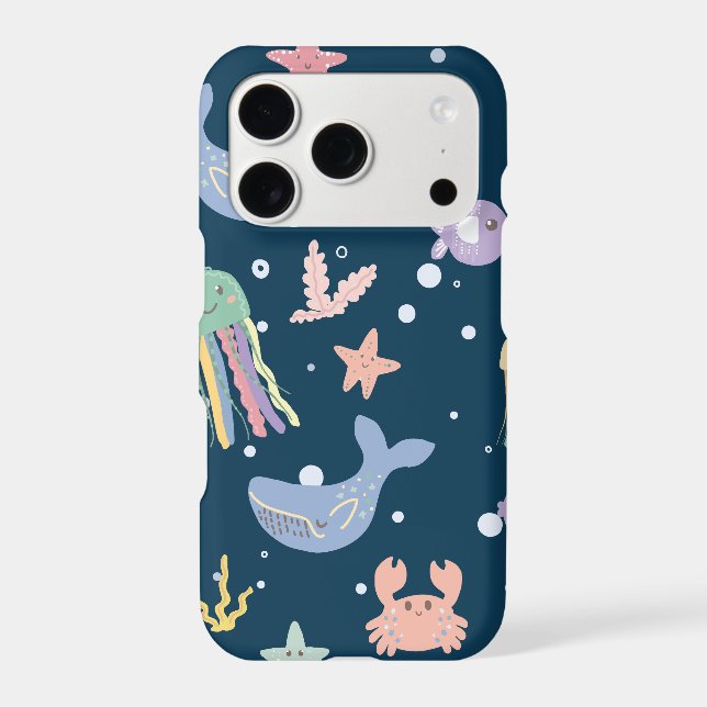 Cute Marine Life Seamless Pattern (Back)