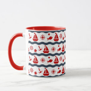 Cute Maritime Pattern Mug