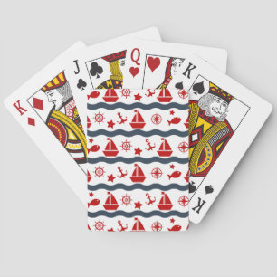 Cute Maritime Pattern Playing Cards