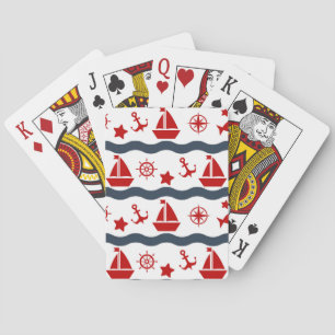 Cute Maritime Pattern Playing Cards