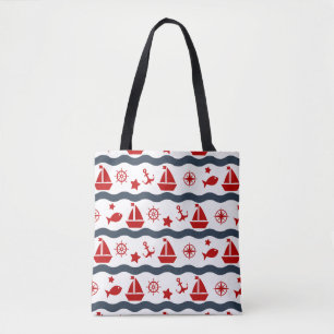 Cute Maritime Pattern Tote Bag