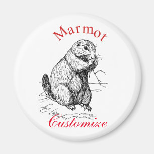 Cute Marmot Animal Thunder_Cove Magnet