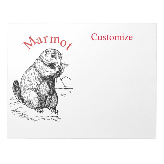 Cute Marmot Animal Thunder_Cove  Notepad (Front)