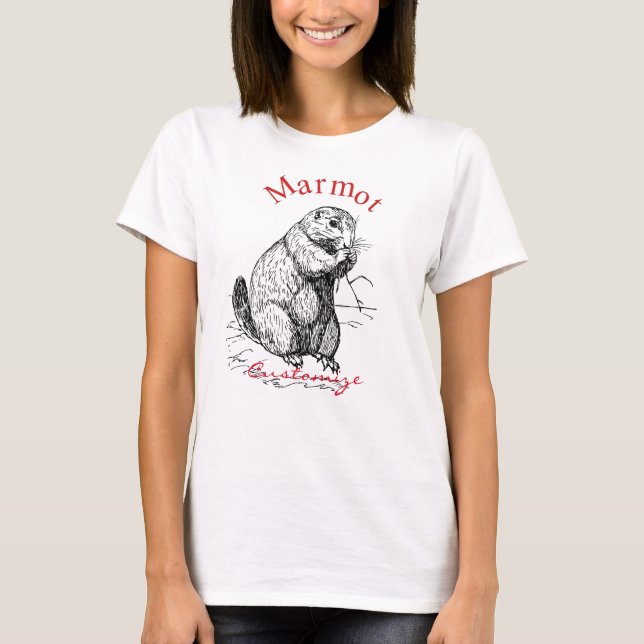 Cute Marmot Animal Thunder_Cove T-Shirt (Front)