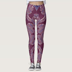 Cute maroon colour trendy "Ratti_Creative_Arts" Leggings