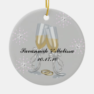 Cute Married; Our First Christmas Ceramic Tree Decoration